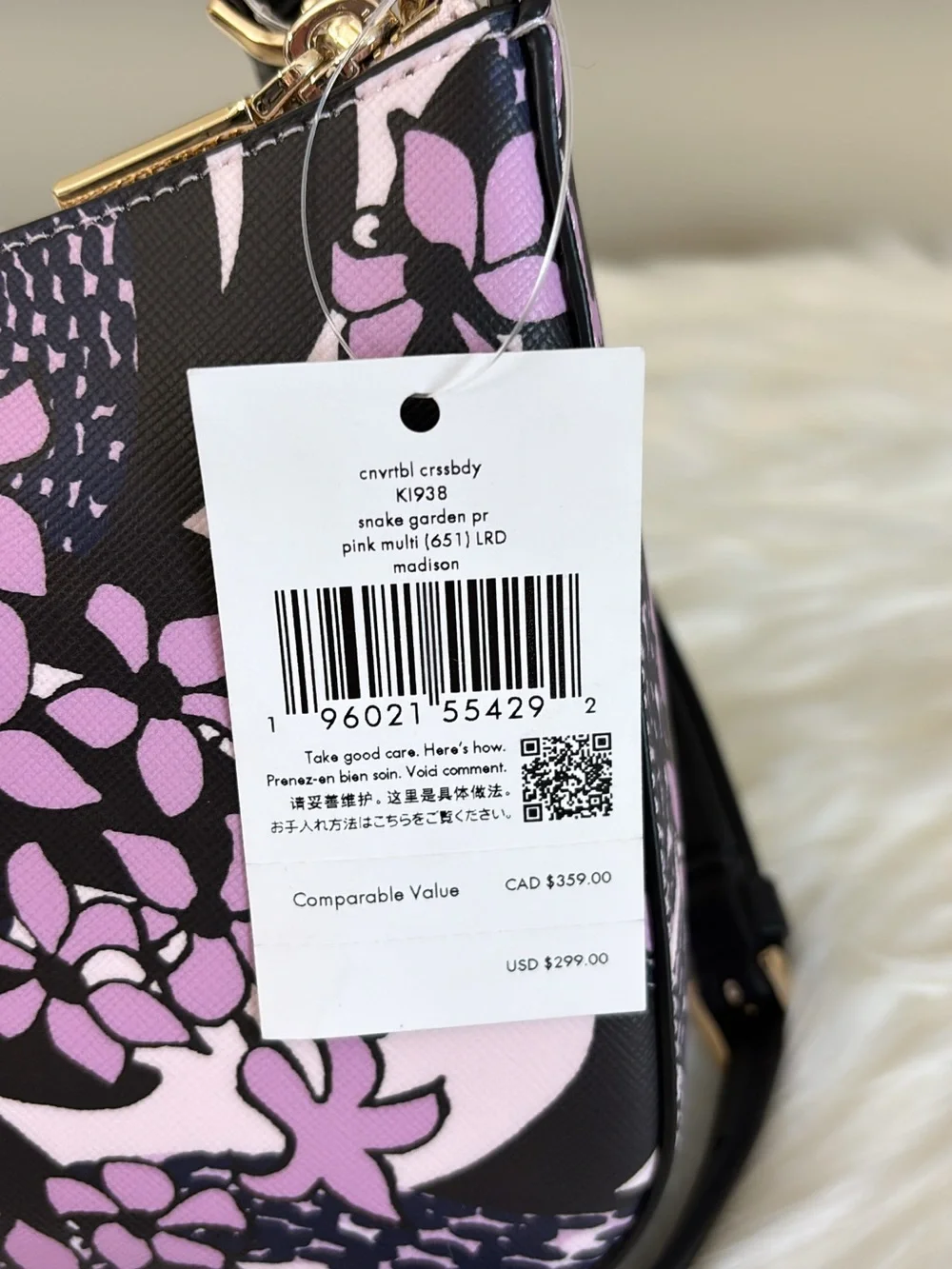 Kate Spade New York SNAKE GARDEN PRINTED MEDIUM CONVERTIBLE CROSSBODY